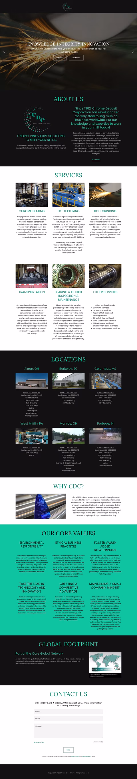 Chrome-Deposit-Corporation Homepage 1440px