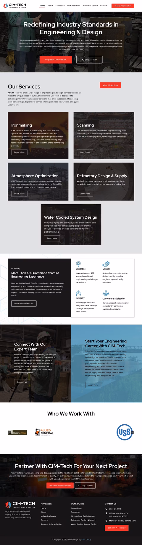 Cim-Tech Homepage 1440px