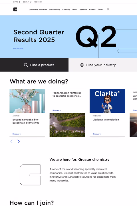 Clariant En/Corporate 1440px