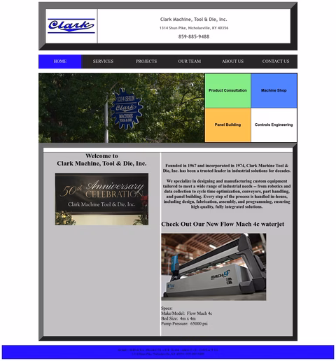 Clark-Machine-Tool-Die Homepage 1440px