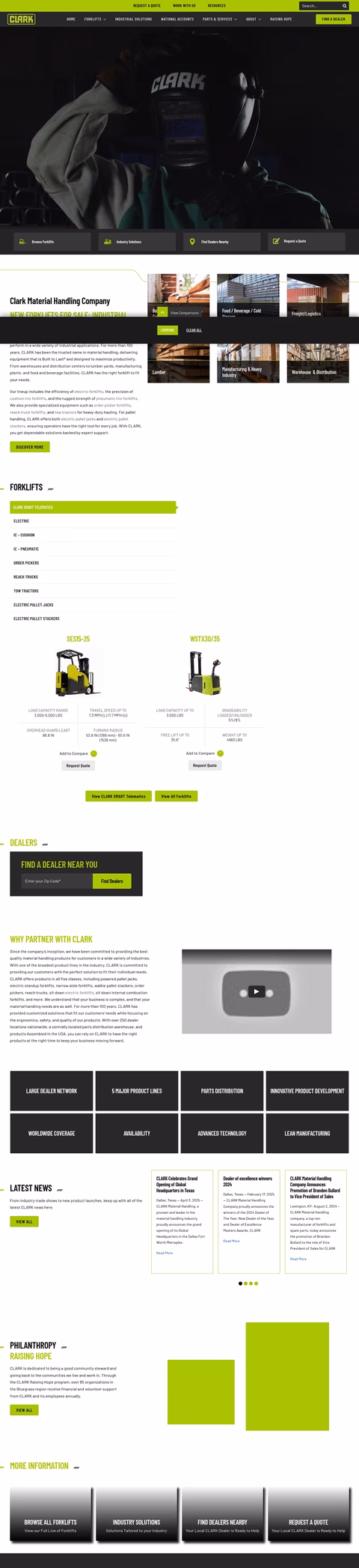 Clark-Material-Handling Homepage 1440px