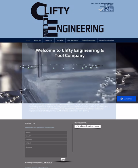 Clifty-Engineering Homepage 1440px