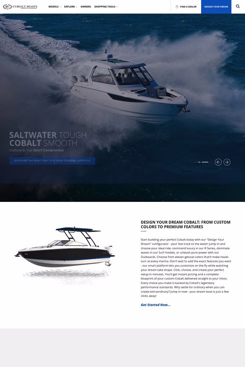 Cobalt-Boats Homepage 1440px