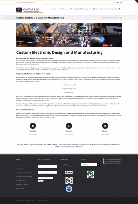 Colttech Homepage 1440px