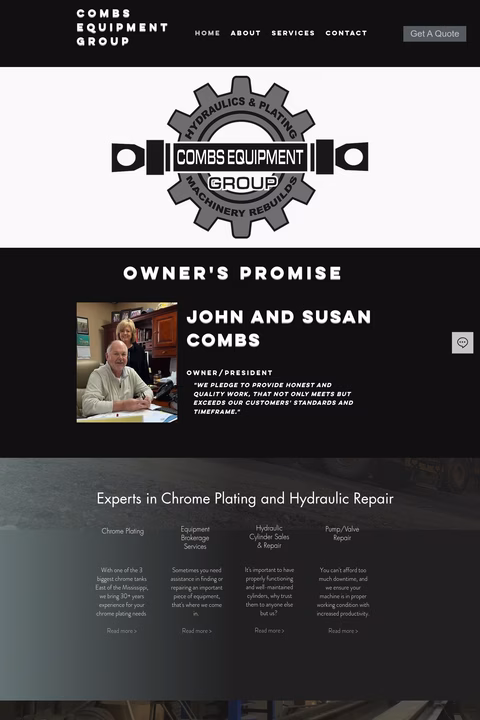 Combs-Equipment-Group Homepage 1440px