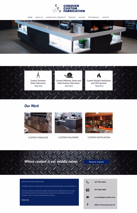 Conover-Custom-Fabrication Homepage 1440px