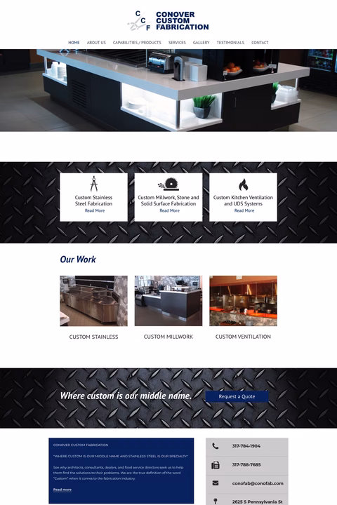 Conover-Custom-Fabrication Homepage 1440px