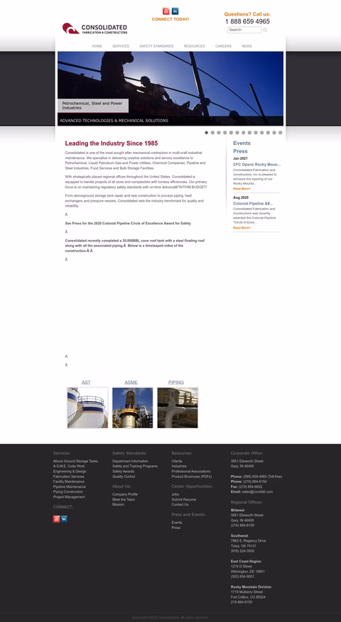 Consolidated-Fabrication Homepage 1440px