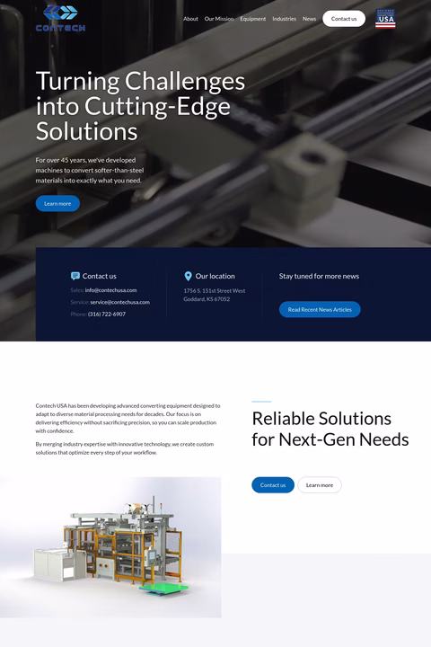 Contech-Usa Homepage 1440px