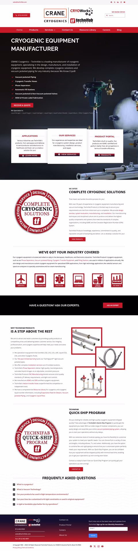 Crane-Cryogenics-Technifab Homepage 1440px
