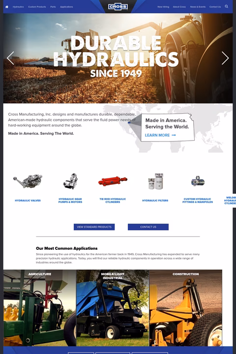 Cross-Manufacturing Homepage 1440px