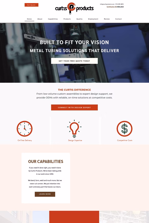 Curtis-Products Homepage 1440px