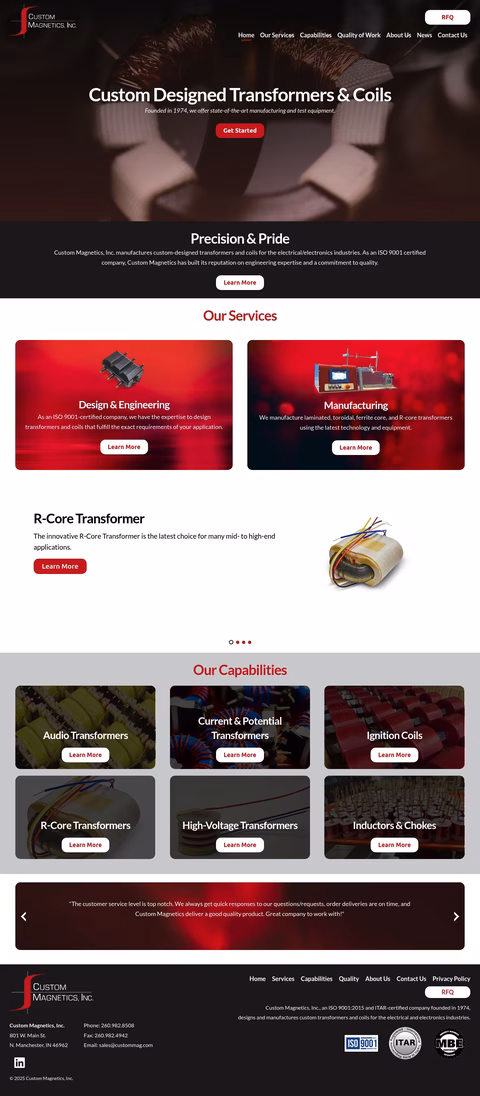 Custom-Magnetics Homepage 1440px