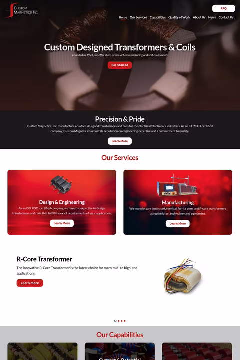 Custom-Magnetics Homepage 1440px
