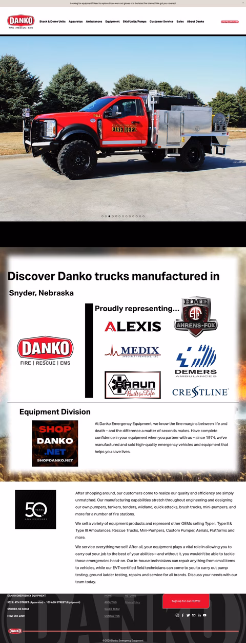 Danko-Emergency-Equipment Homepage 1440px
