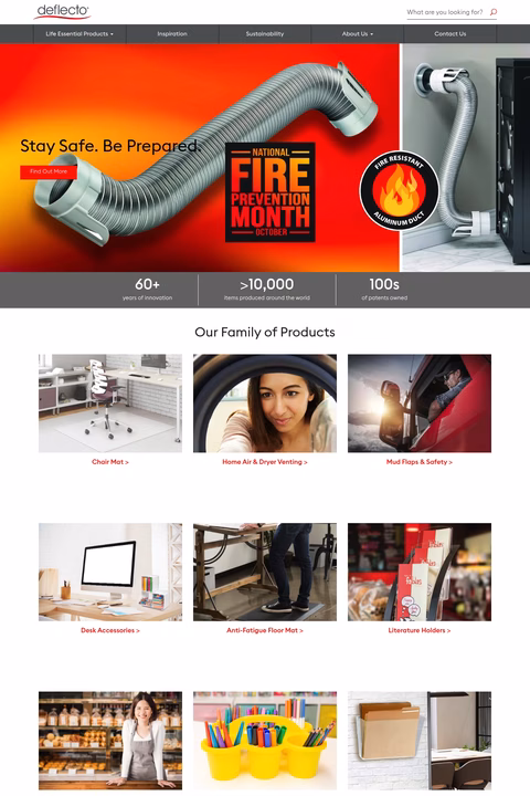 Deflecto Homepage 1440px