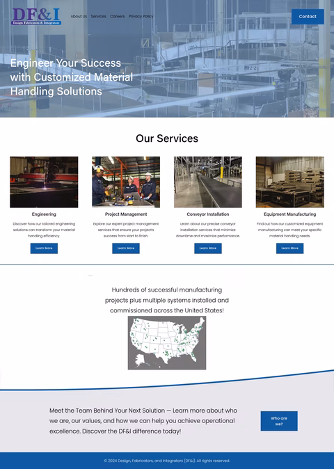 Design-Fabricators-And-Integrators Homepage 1440px