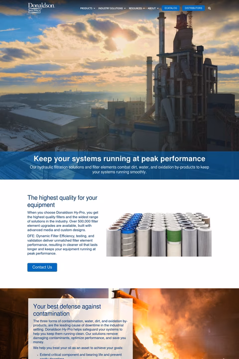 Donaldson-Hy-Pro Homepage 1440px