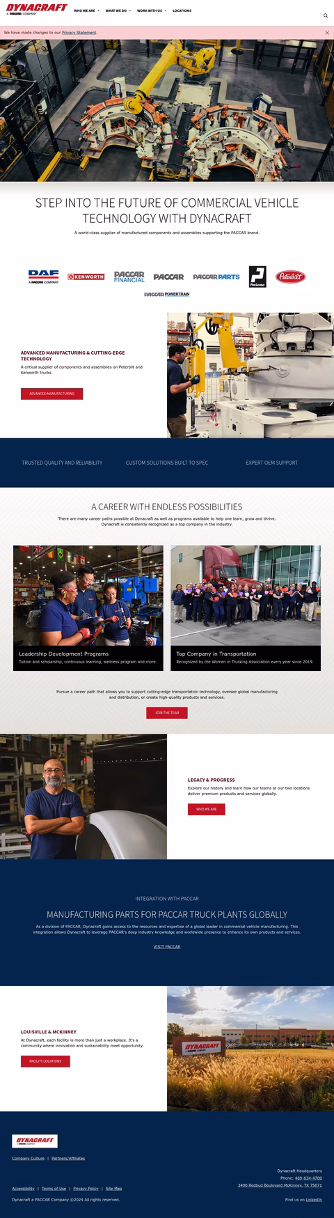 Dynacraft Homepage 1440px