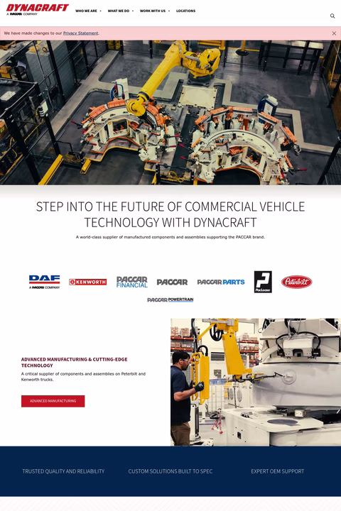 Dynacraft Homepage 1440px