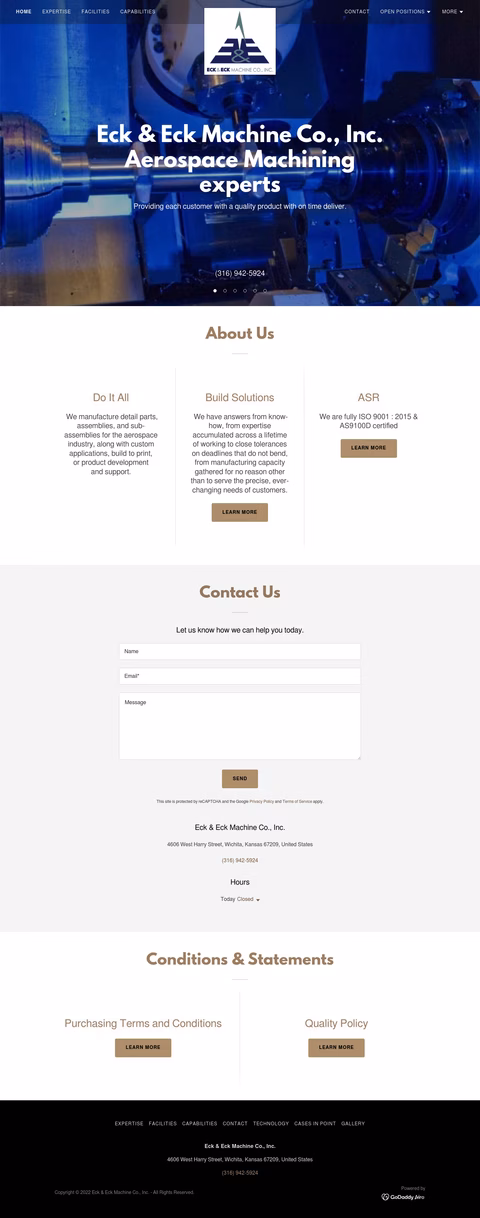 Eck-Eck-Machine-Company Homepage 1440px