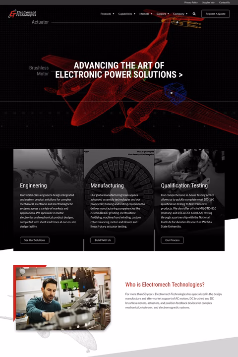 Electromech-Technologies Homepage 1440px