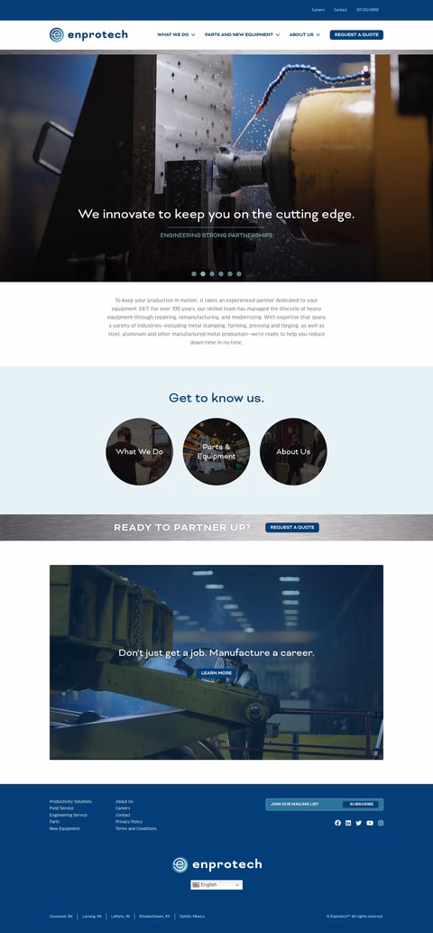 Enprotech Homepage 1440px