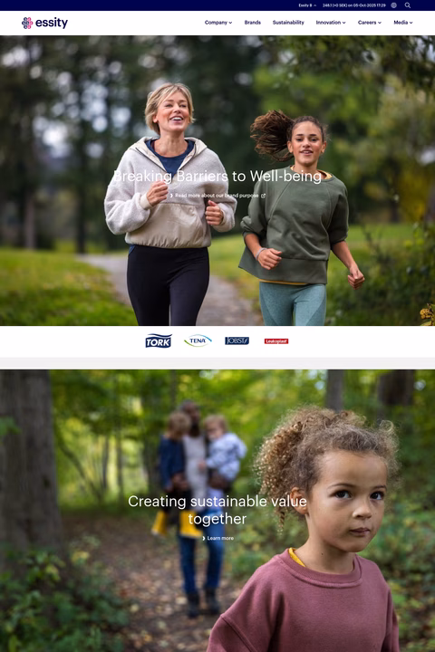 Essity Homepage 1440px