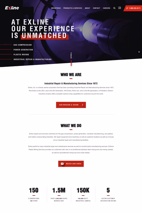 Exline Homepage 1440px