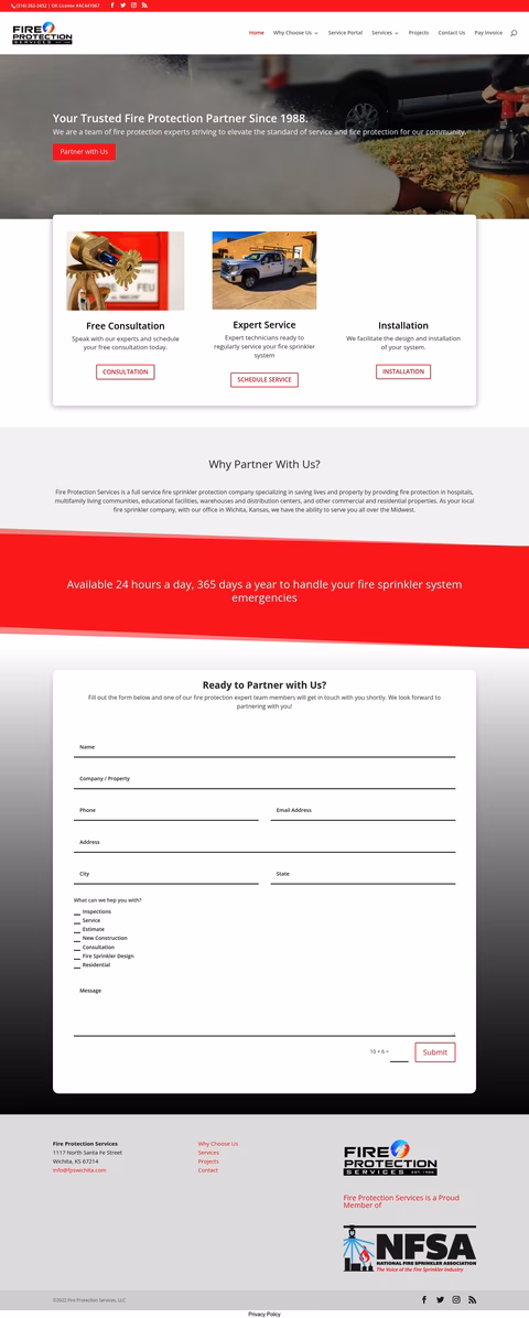 Fire-Protection-Services Homepage 1440px