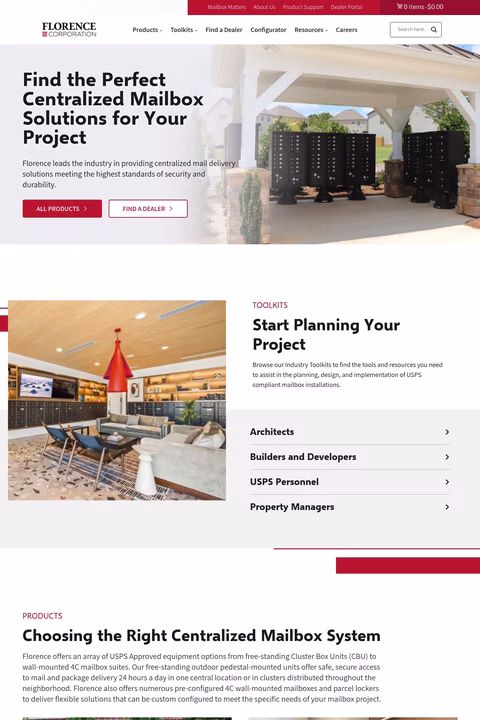 Florence-Corporation Homepage 1440px