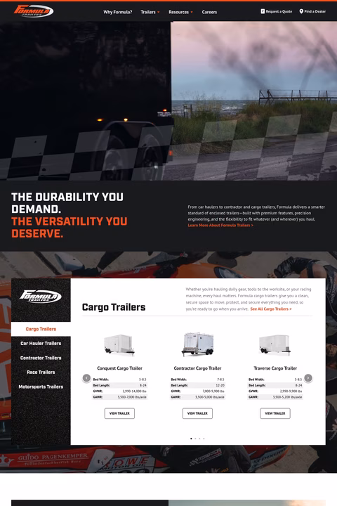 Formula-Trailers Homepage 1440px