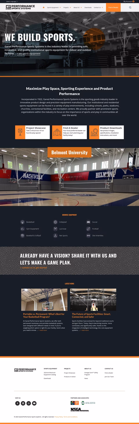 Gared-Performance-Sports-Systems Homepage 1440px