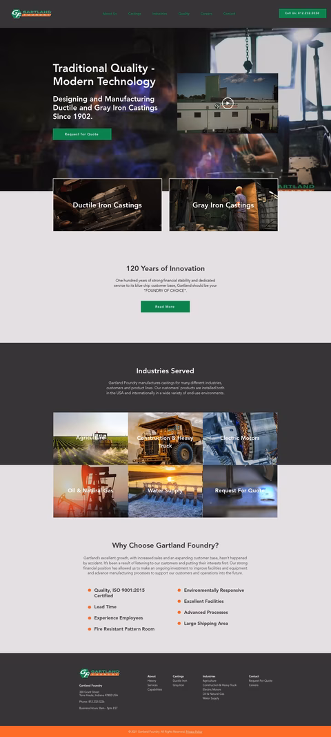 Gartland-Foundry Homepage 1440px