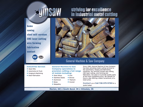 General-Machine-Saw-Company Homepage 1440px