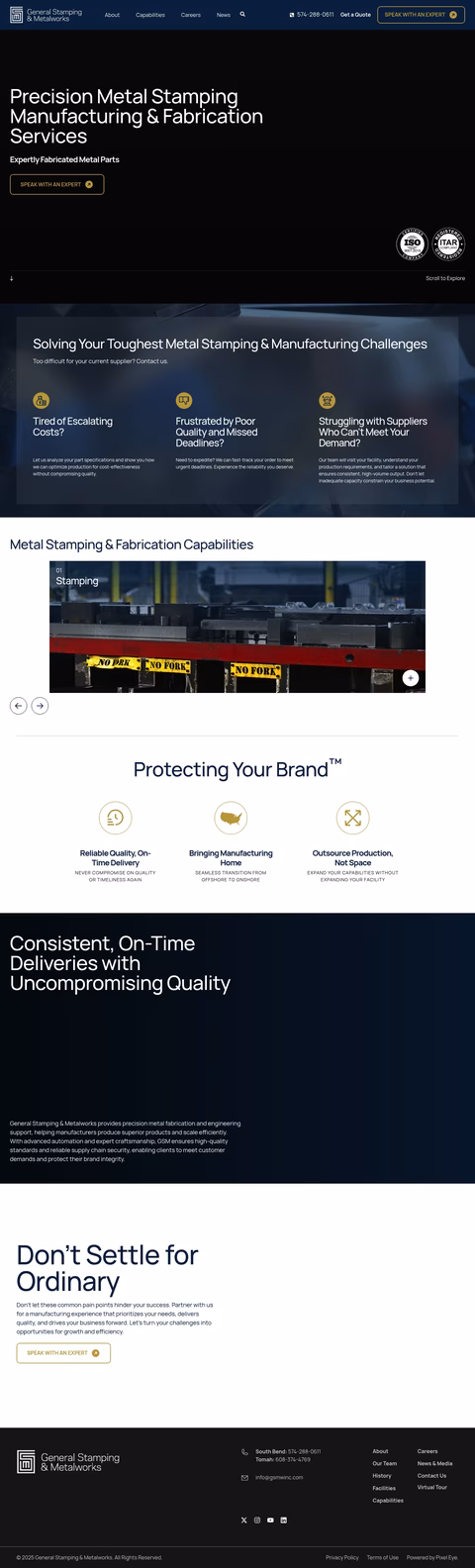 General-Stamping-Metalworks Homepage 1440px