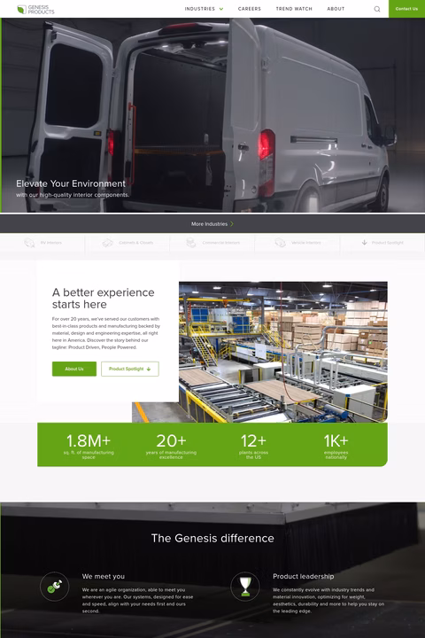 Genesis-Products Homepage 1440px