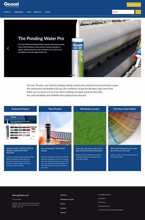 Geocel Homepage 1440px