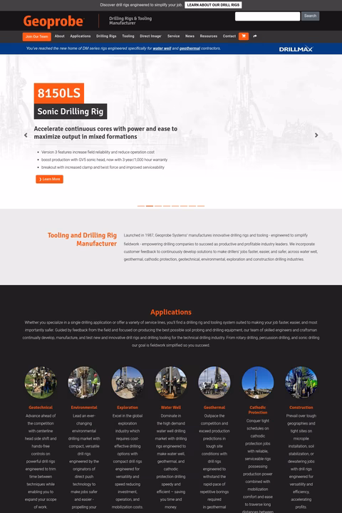 Geoprobe-Systems Homepage 1440px