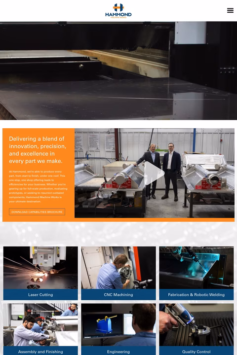 Hammond-Machine-Works Homepage 1440px