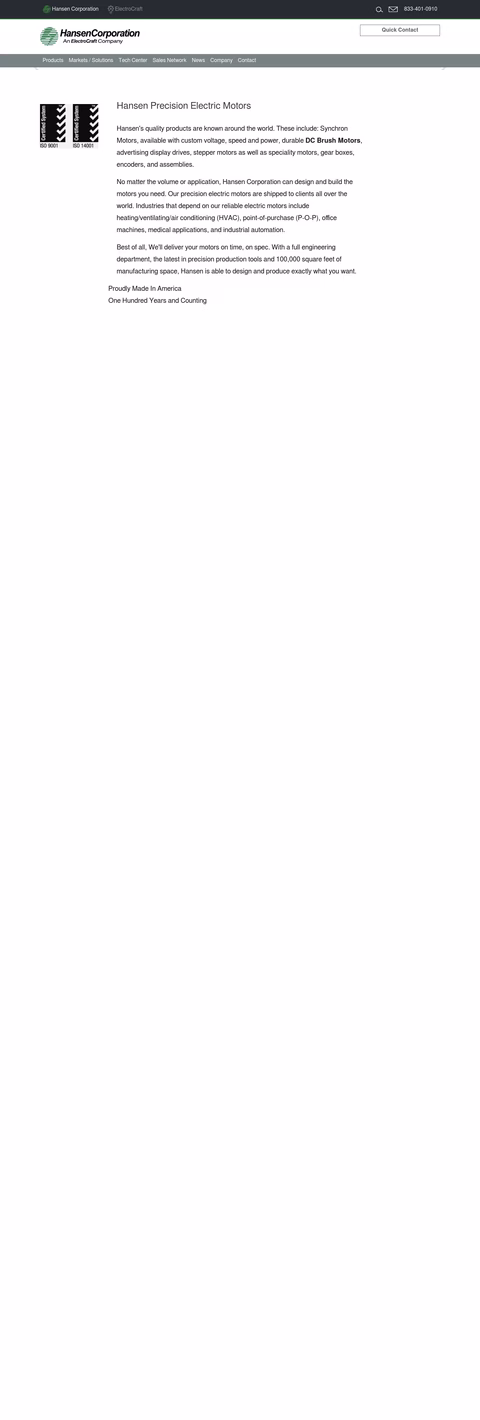 Hansen-Motor-Corporation Homepage 1440px