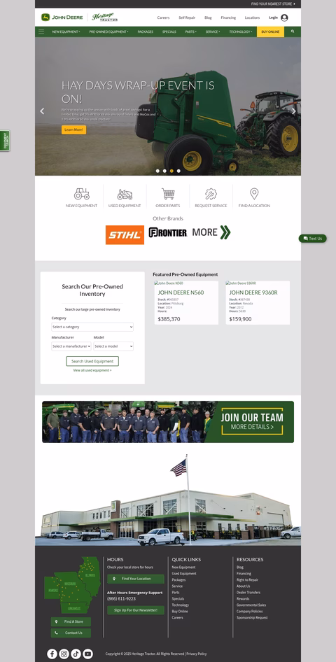 Heritage-Tractor Homepage 1440px