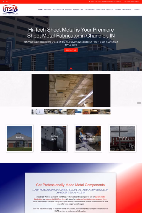 Hi-Tech-Sheet-Metal Homepage 1440px