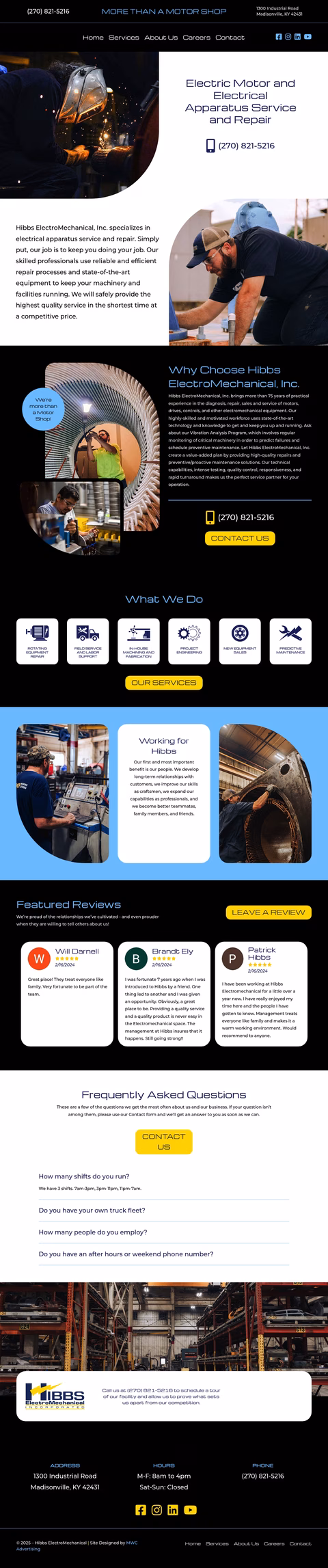 Hibbs-Electromechanical Homepage 1440px