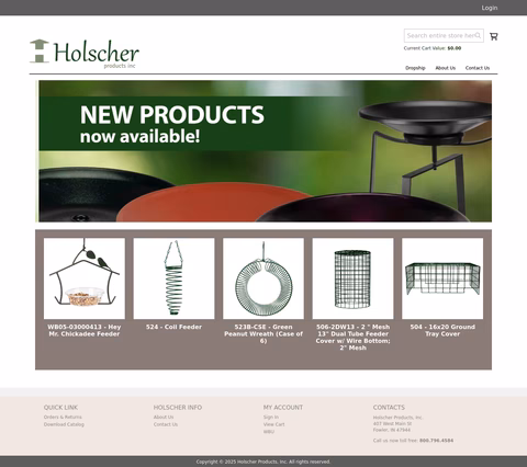 Holscher-Products Homepage 1440px