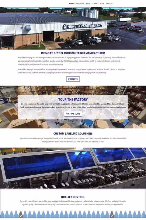 Howard-Packaging Homepage 1440px