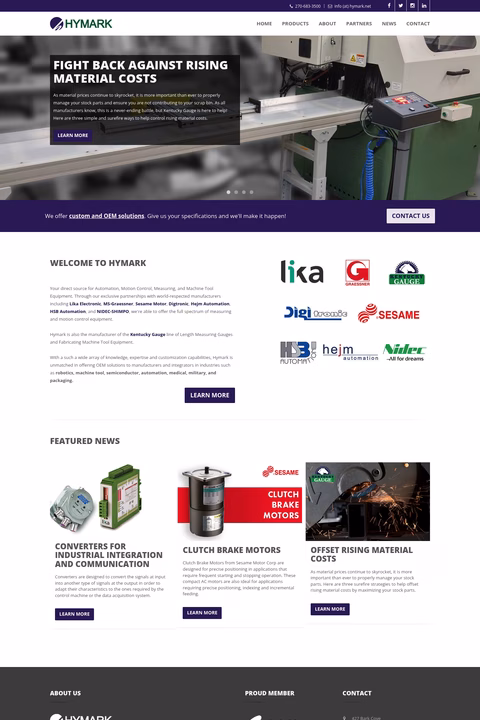 Hymark Homepage 1440px