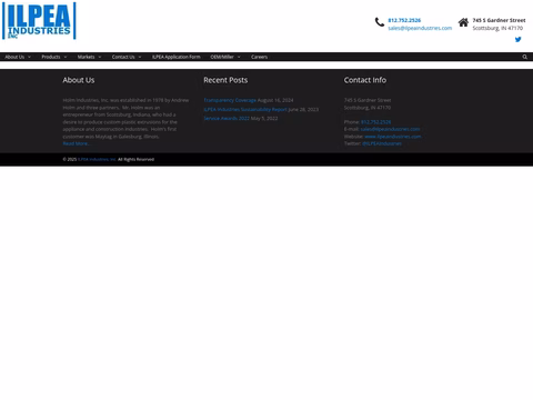 Ilpea-Industries Homepage 1440px