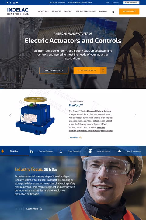 Indelac-Controls Homepage 1440px
