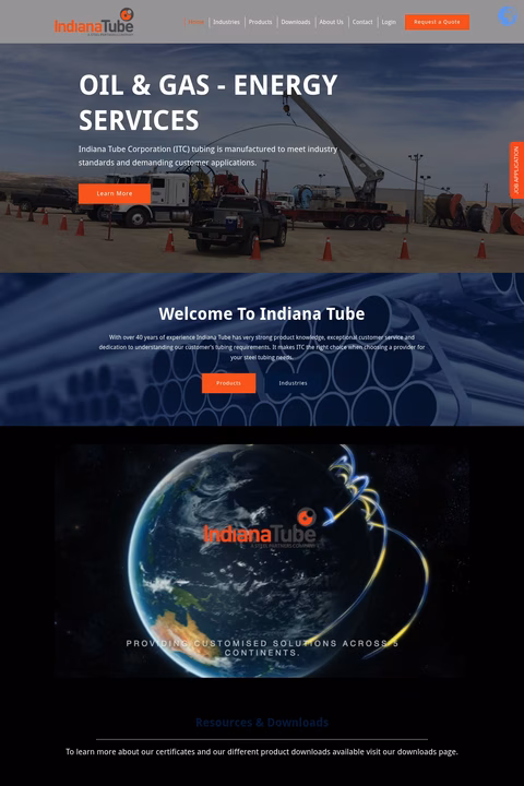 Indiana-Tube Homepage 1440px